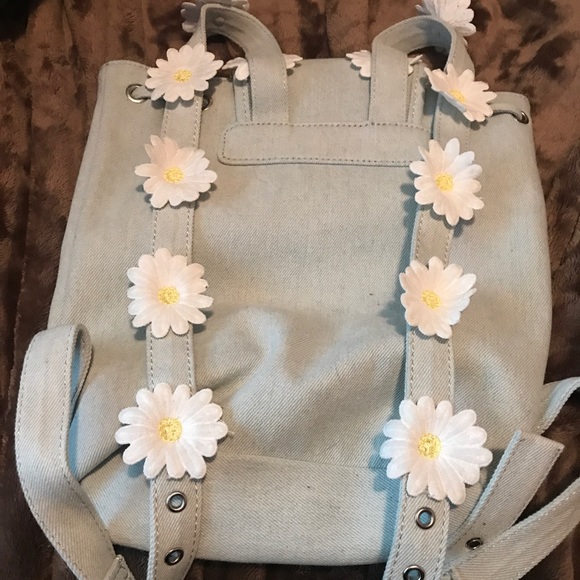 Dolls Kill Handbags - Denim Daisy Mini Backpack